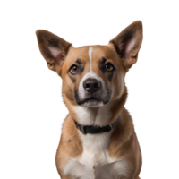 AI generated Dog isolated on transparent background with portrait png