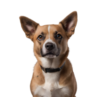 AI generated Dog isolated on transparent background with portrait png