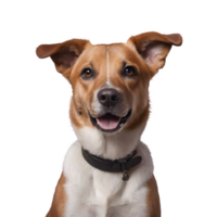 AI generated Dog isolated on transparent background with portrait png