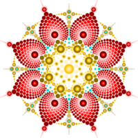 mandala Couleur points abstrait Contexte avec fleurs. png