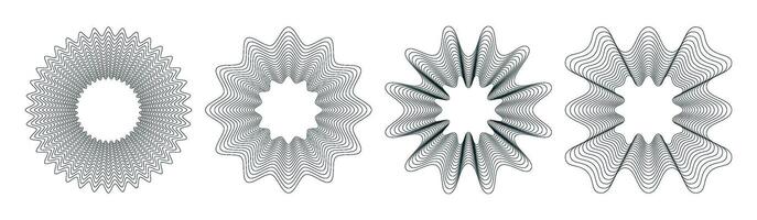 Spirographs in various forms. Vector spirograph pattern frame