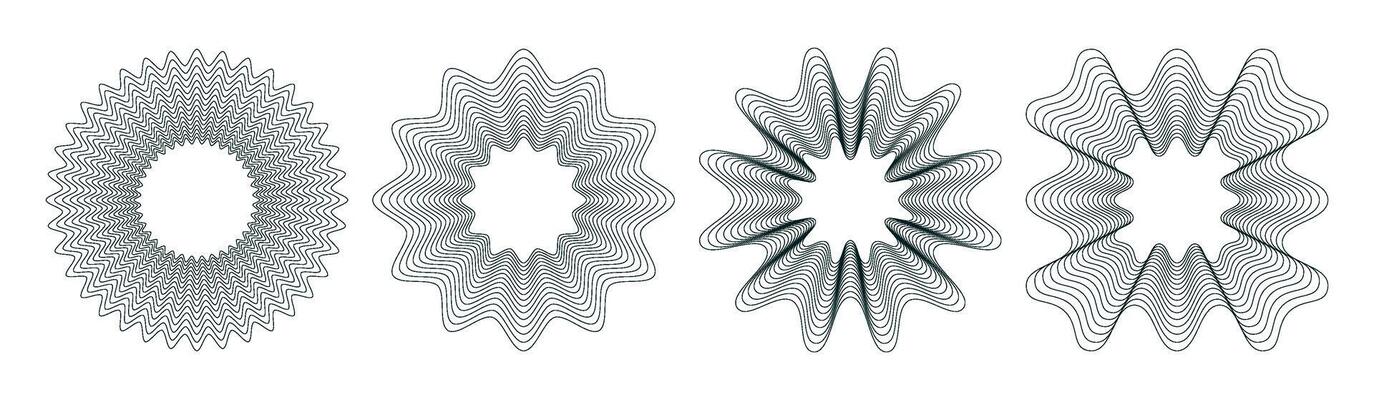 Spirographs in various forms. Vector spirograph pattern frame