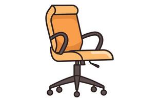 office chairs vector illustration, Office chair or desk chair in various points of view illustration