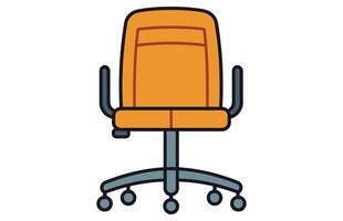 office chairs vector illustration, Office chair or desk chair in various points of view illustration