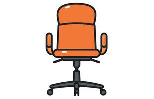 office chairs vector illustration, Office chair or desk chair in various points of view illustration