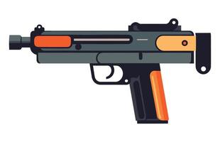 metralleta pistola vector colocar, metralleta mano pistola armas valores ilustración conjunto