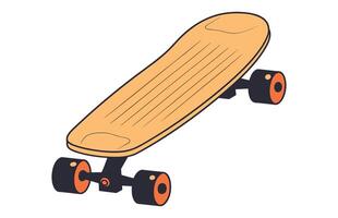 Skateboard Icon color vector, skateboard sport illustration vector