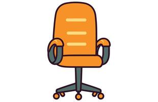 office chairs vector illustration, Office chair or desk chair in various points of view illustration