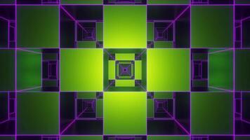Lime and Purple Square Output Background VJ Loop video