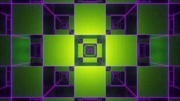 Lime and Purple Square Output Background VJ Loop video
