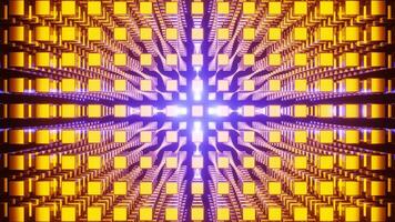 Orange and Blue Abstract Cube Volume Background VJ Loop video