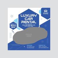 luxury car rental promotion social media post template vector