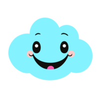 sorridente nube cartone animato png