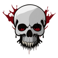 Bloody skull icon png