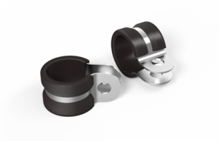 3D illustration of Cable Mounting Hose Pipe Clamp. png