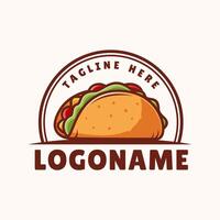 Taco logo template, Suitable for restaurant and cafe vector