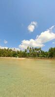 FPV flight over crystal clear sea on tropical paradise island in Thailand. video