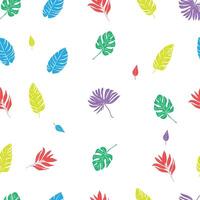 Seamless Pattern Tropical Leaves Background vector