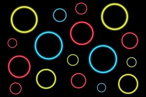 Abstract Circle Neon Background vector