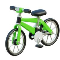 Green bicycle 3d icon photo