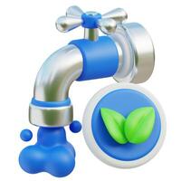 Clean water 3D icon photo