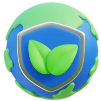 ambiental proteccion 3d icono foto
