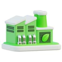 Eco green factory 3D icon photo