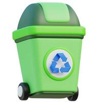 Recycle bin 3D icon photo