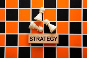 Business strategy concept. Chess pieces. photo