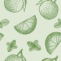 Fruits illustration sketch style with spray texture seamless pattern vector