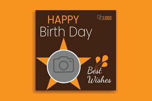 birth day poster vector