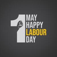 1st may happy international labour day vector