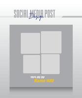 internet social media post design vector