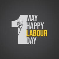 1st may happy international labour day vector