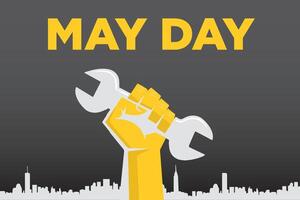 International workers day labour day may day template vector