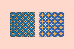 pattern retro set vector