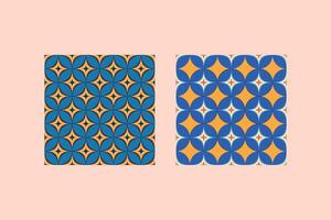 pattern retro set vector