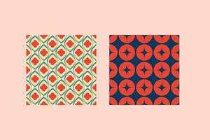 pattern retro set vector