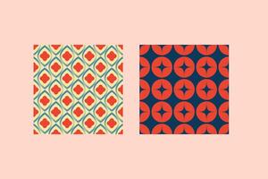 pattern retro set vector