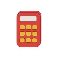 un estilo garabato calculadora. un estilo plano calculadora icono. vector