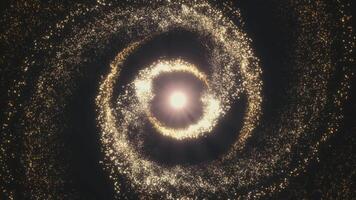 Computer Grafik Spiral- Tunnel von leuchtend Partikel video