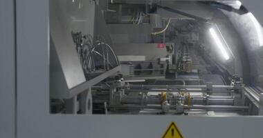 Work in the factory of an industrial CNC machine video