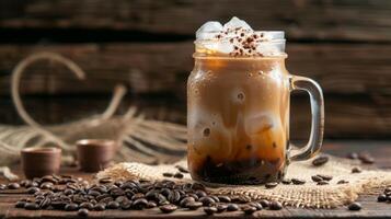 AI generated Ice coffee, drink, realistic photo