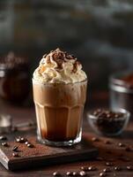 AI generated Frappe coffee, drink, realistic photo