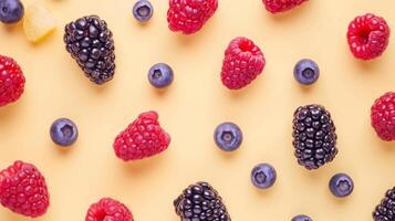 AI generated Healthy food products top view, food background, free space photo