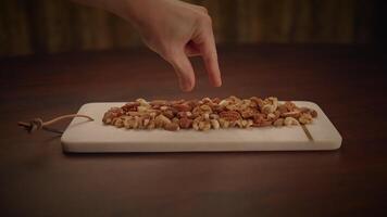 Fresh Organic Healthy Vegan Nut Mix Snack Food Nutrition Background video