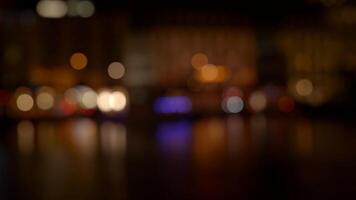 bunt städtisch Nacht Stadt Beleuchtung Bokeh Hintergrund video