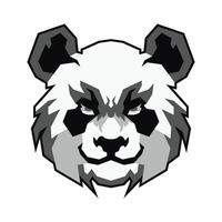 vector illustration of angry panda head in geometric or low poly style perfect for t shirt design, hoodie, streetwear, clothing line and many more