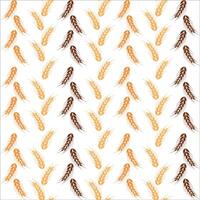 Seamless pattern of wheat ears on a white background. Vector Wallpaper background of ears of grain crops.Design of print, wrapping paper, packaging on theme of bakery products, flour, harvest