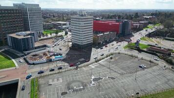 Aerial Footage of Central Coventry City Centre of England United Kingdom. March 30th, 2024 video